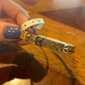 Stella & Dot White & gold wrap bracelet